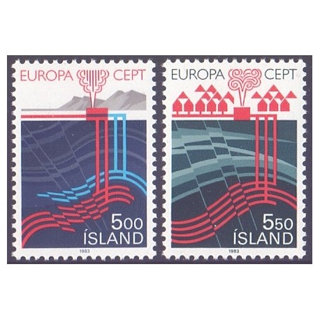 Island. 1983. Europamærker / CEPT. AFA nr. 598-99 **   postfrisk st. stemplet FDC