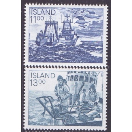 Island. 1983. Fiskeri. AFA nr. 600-01 **  postfrisk st. stemplet FDC