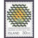 Island. 1984. Arbejdsgiverforeningen 50-års jubilæum. AFA nr. 620 **  postfrisk st. stemplet FDC