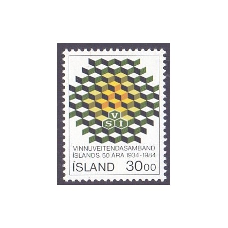 Island. 1984. Arbejdsgiverforeningen 50-års jubilæum. AFA nr. 620 **  postfrisk st. stemplet FDC