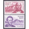 Island. 1985. Berømte islændinge. AFA nr. 638-39 **   postfrisk st. stemplet FDC