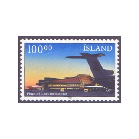 Island. 1987. Keflavik lufthavn. AFA nr. 663 **  postfrisk st. stemplet FDC