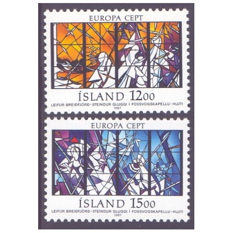 Island. 1987. Europamærker / CEPT. AFA nr. 664-65 **  postfrisk st. stemplet FDC