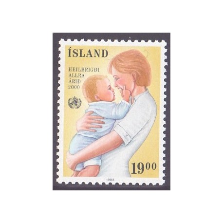 Island. 1988. WHO 40 år. AFA nr. 695 **  postfrisk st. stemplet FDC