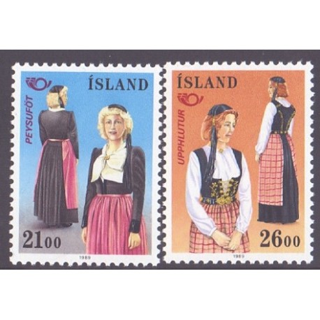 Island. 1989. Fællesnordisk udgave. AFA nr. 698-99 **  postfrisk st. stemplet FDC