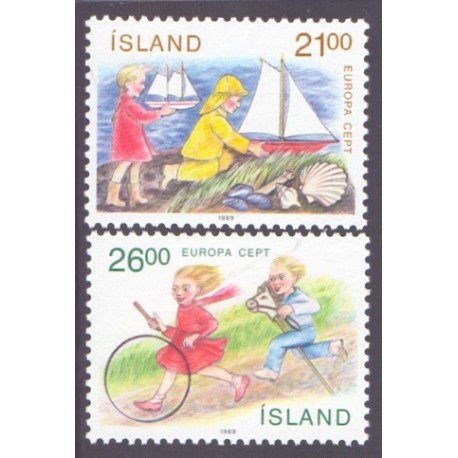 Island. 1989. Europamærker / CEPT. AFA nr. 700-01 ** postfrisk st. stemplet FDC