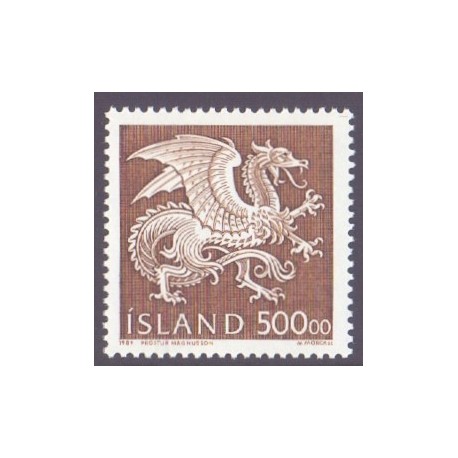 Island. 1989. Skytsånder i islands våben. AFA nr. 702 **   postfrisk st. stemplet FDC