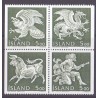 Island. 1990. De fire skytsånder i islands våben, i 4-blok. AFA nr. 713-20 **  postfrisk st. stemplet FDC
