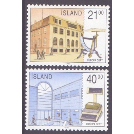 Island. 1990. Europamærker / CEPT. AFA nr. 723-24 **  postfrisk st. stemplet FDC