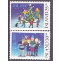 Island. 1990. Julefrimærker. AFA nr. 731-32 ** postfrisk st. stemplet FDC