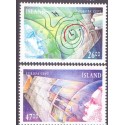 Island. 1991. Landskaber. AFA nr. 735-36 ** postfrisk st. stemplet FDC