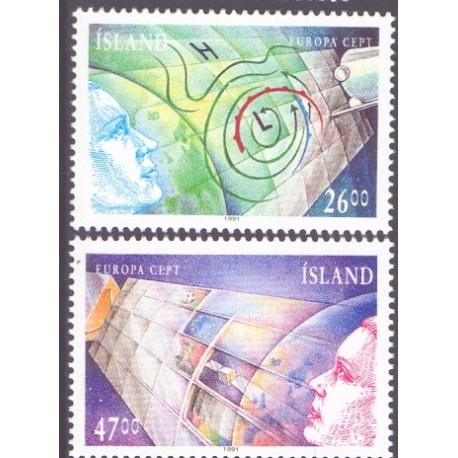 Island. 1991. Landskaber. AFA nr. 735-36 ** postfrisk st. stemplet FDC