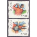 Island. 1991. Sport .AFA nr. 742-43 ** postfrisk st. stemplet FDC