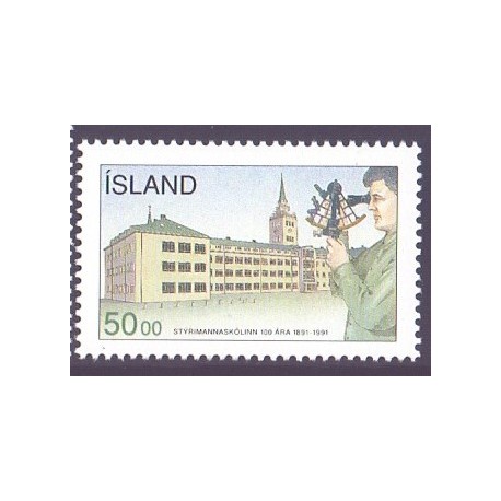 Island. 1991. Navigationsskolen. AFA nr. 750 ** postfrisk st. stemplet FDC