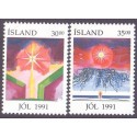 Island. 1991. Julefrimærker. AFA nr. 751-52 ** postfrisk st. stemplet FDC