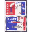 Island. 1992, Eksport og handelsanliggender. AFA nr. 758-59** postfrisk st. stemplet FDC