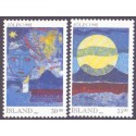 Island. 1992, Julefrimærker. AFA nr. 766-67 **  postfrisk st. stemplet FDC