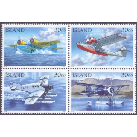 Island. 1993. Postfly i sammentryk. AFA nr. 781-84 **  postfrisk st. stemplet FDC
