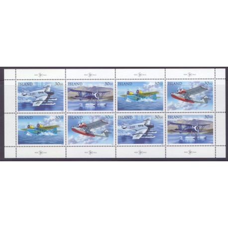 Island. 1993. Postfly i hæfteblok. AFA nr. 781-84 **  postfrisk st. stemplet FDC
