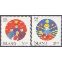Island. 1993. Julefrimærker. AFA nr. 785-86 ** postfrisk st. stemplet FDC