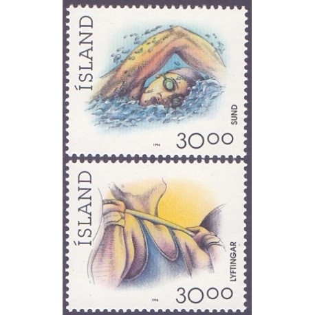 Island. 1994. Sport. AFA nr. 787-88 ** postfrisk st. stemplet FDC
