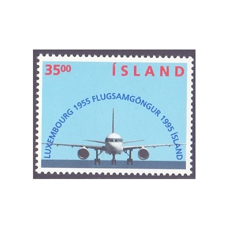 Island. 1995. Flyforbindels Island. AFA nr. 819 **  postfrisk st. stemplet FDC