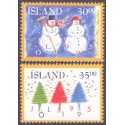 Island. 1995. Julefrimærker. AFA nr. 823-24 **  postfrisk st. stemplet FDC