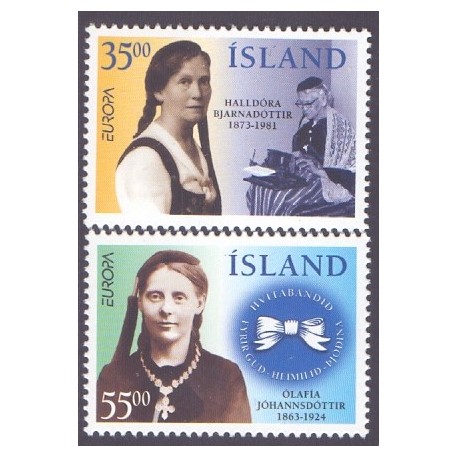 Island. 1996. Europamærker / CEPT. AFA nr. 829-30 **  postfrisk st. stemplet FDC