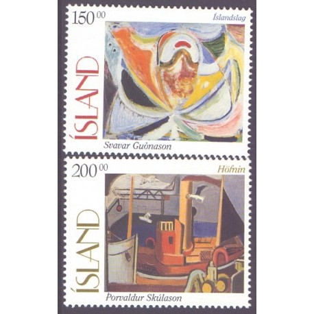 Island. 1997. Malerier. AFA nr. 849-50 **  postfrisk st. stemplet FDC