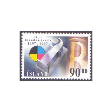 Island. 1997. Grafisk forbund 100 års jubilæum. AFA nr. 860 **  postfrisk st. stemplet FDC