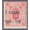 Island Tjenstemærker 16 Aur. AFA nr. 14 tk. 14x13½ **    stemplet st.