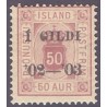Island Tjenstemærker 50 Aur. AFA nr. 16 tk. 14x13½ **   stemplet st.