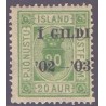 Island Tjenstemærker 20 Aur. AFA nr. 15 tk. 14x13½ **    stemplet st.