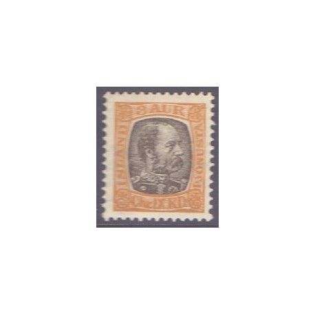 Island Tjenstemærker 3 Aur. Chr. IX. AFA nr. 17 **    stemplet st.