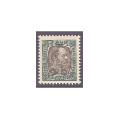 Island Tjenstemærker 4 Aur. Chr. IX. AFA nr. 18 **   stemplet st.