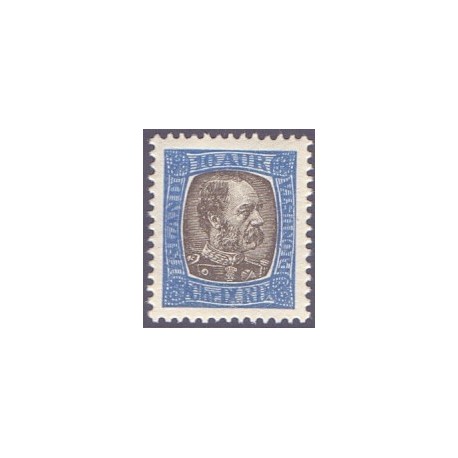 Island Tjenstemærker 10 Aur. Chr. IX. AFA nr. 20 **   stemplet st.