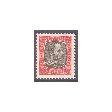 Island Tjenstemærker 16 Aur. Chr. IX. AFA nr. 21 **   stemplet st.