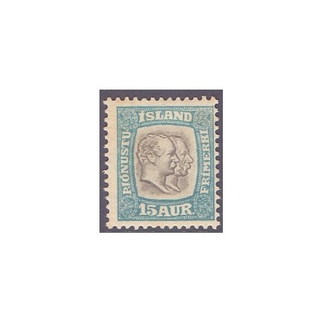 Island Tjenstemærker 15 Aur. Dobbelthoveder. AFA nr. 28 **   stemplet st.