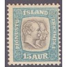 Island Tjenstemærker 15 Aur. Dobbelthoveder. AFA nr. 28 **   stemplet st.