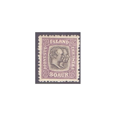Island Tjenstemærker 50 Aur. Dobbelthoveder. AFA nr. 31 **   stemplet st.