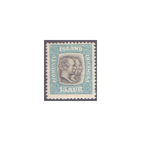 Island Tjenstemærker 15 Aur. Dobbelthoveder. AFA nr. 32 **   stemplet st.