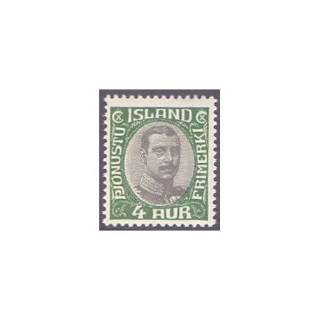Island Tjenstemærker 4 Aur. Chr. X. AFA nr. 34 **   stemplet st.