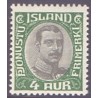 Island Tjenstemærker 4 Aur. Chr. X. AFA nr. 34 **   stemplet st.