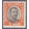 Island Tjenstemærker 5 Aur. Chr. X. AFA nr. 35 **   stemplet st.