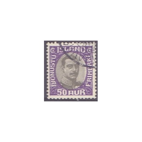 Island Tjenstemærker 50 Aur. Chr. X. AFA nr. 39 **   stemplet st.