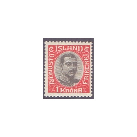 Island Tjenstemærker 1 kr. Chr. X. AFA nr. 40 **   stemplet st.