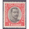 Island Tjenstemærker 1 kr. Chr. X. AFA nr. 40 **   stemplet st.