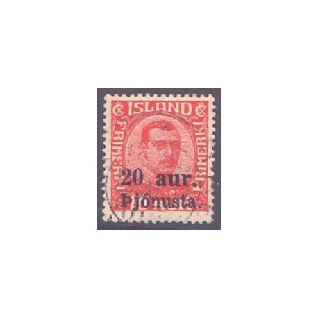 Island Tjenstemærker 20/10 Aur. Pjónnusta. AFA nr. 43 **   stemplet st.