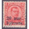 Island Tjenstemærker 20/10 Aur. Pjónnusta. AFA nr. 43 **   stemplet st.