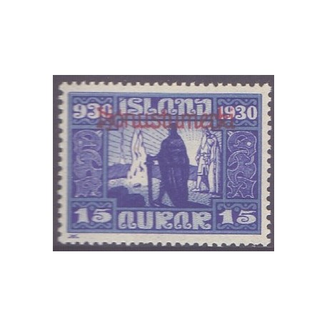 Island Tjenstemærker 15 Aur Alting. Pjónnustmerki. AFA nr. 48  **  stemplet st.